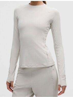 lululemon athletica Rulu Long Sleeve Top in Dove Gray